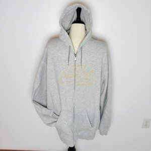 Vintage y2k Nike Air hoodie full zip embroidered spell out 2XL XXL Men gray tag